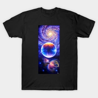 Galaxy, planet and nebula T-Shirt